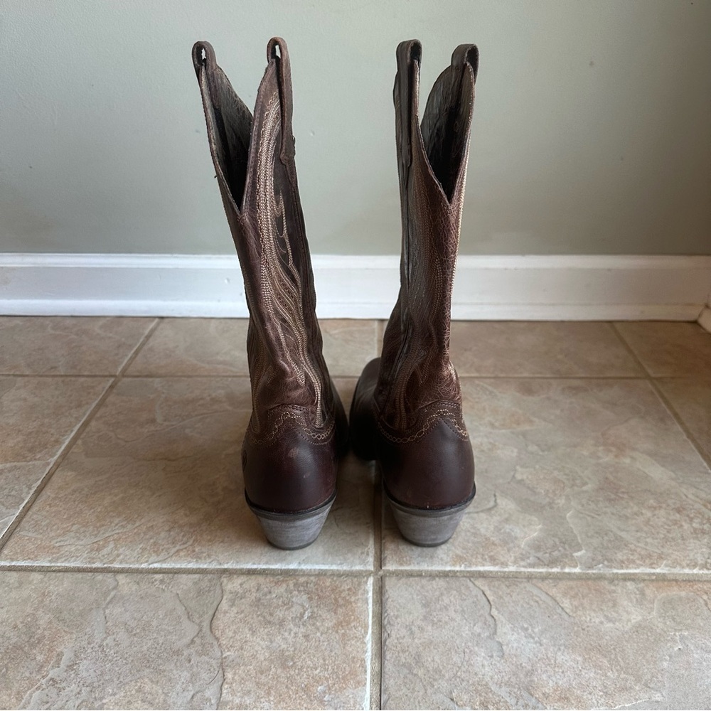 NWOB Ariat Lively Boots Leather Square Snip Toe Cowboy 10016357​ - Picture 6 of 8
